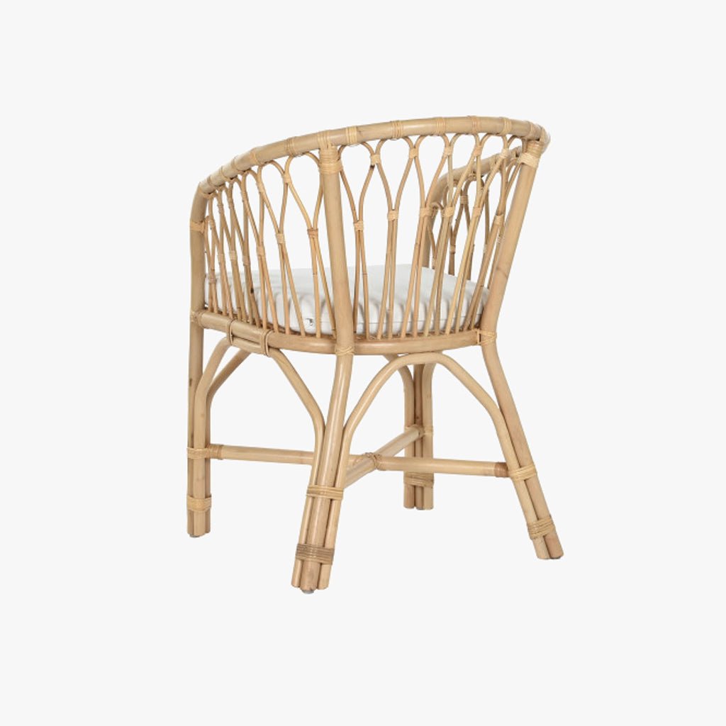 Cadeira de Rattan e Bambu 58x60x83 - Gato Preto