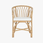 Cadeira de Rattan e Bambu 58x60x83 - Gato Preto