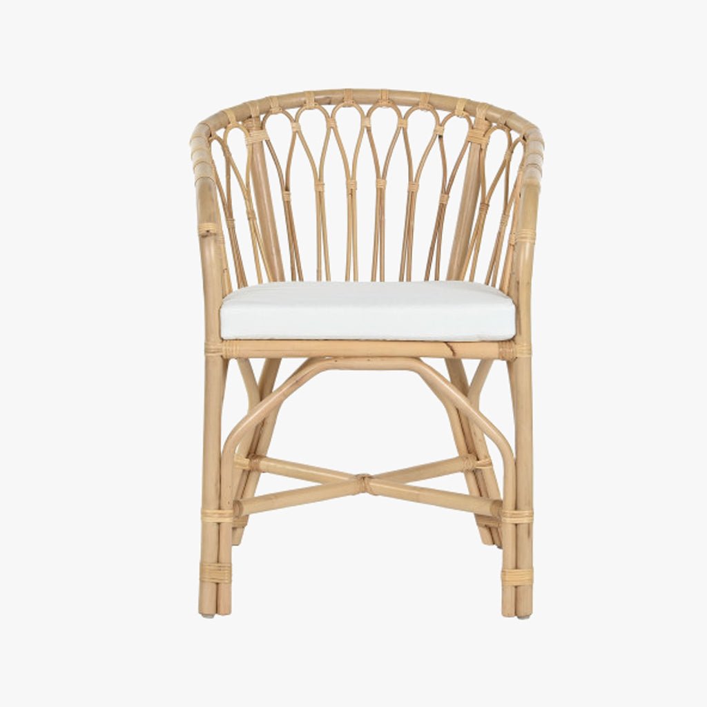Cadeira de Rattan e Bambu 58x60x83 - Gato Preto