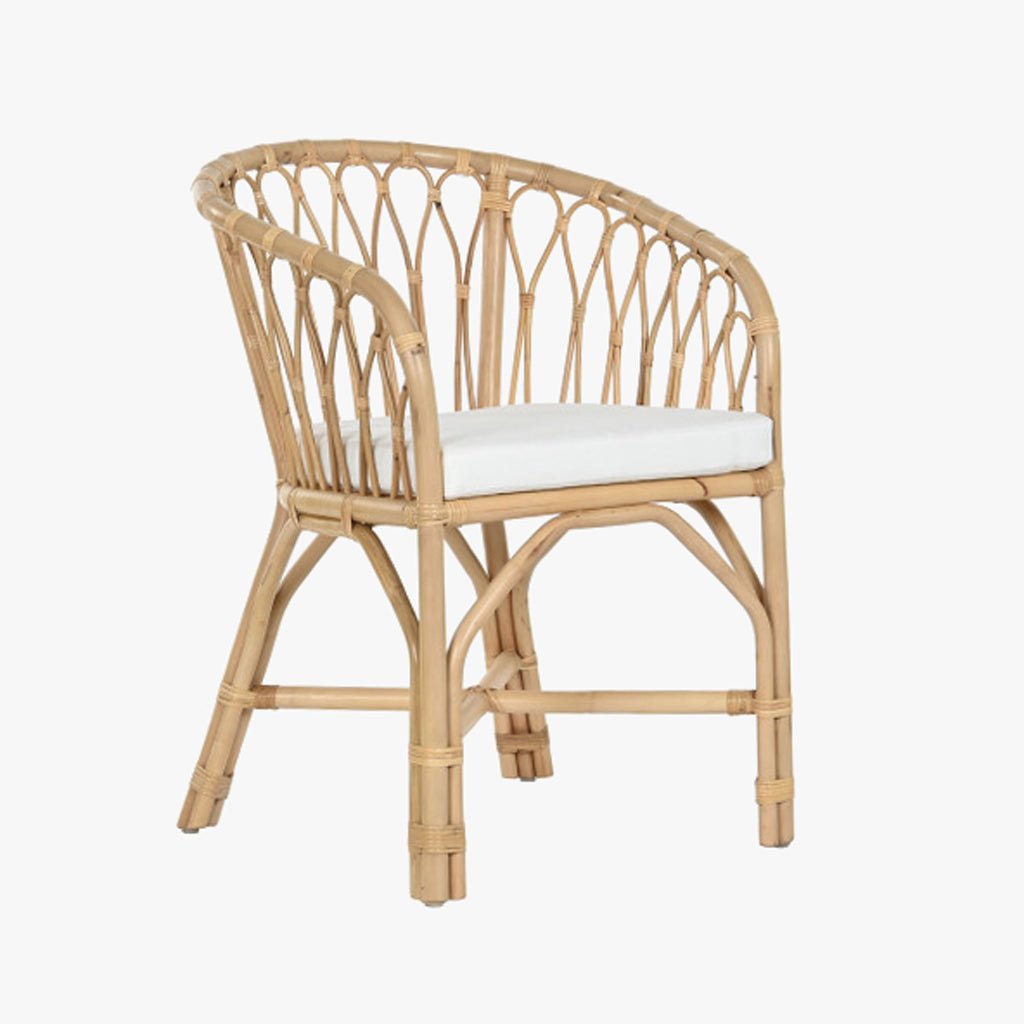 Cadeira de Rattan e Bambu 58x60x83 - Gato Preto