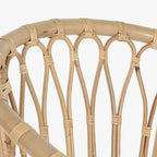Cadeira de Rattan e Bambu 58x60x83 - Gato Preto
