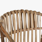 Cadeira de Rattan e Bambu 58x65x85 - Gato Preto