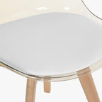 Cadeira Efeito Luminoso Bege 54X47X83 EAMES - Gato Preto