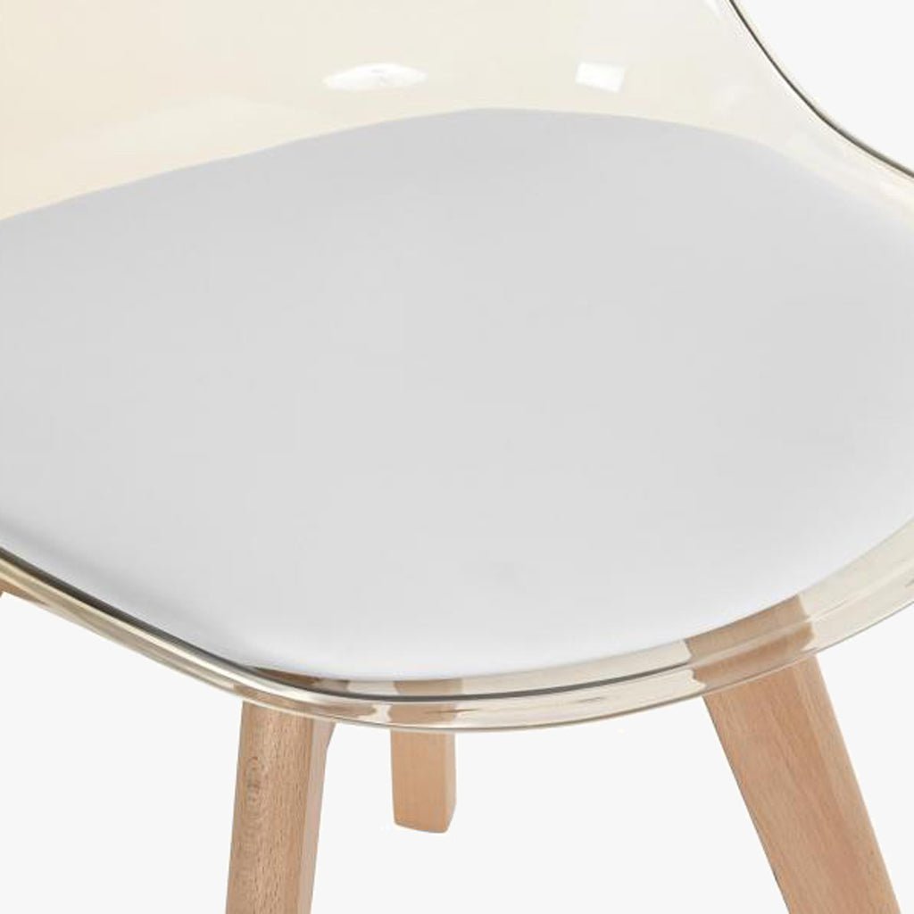 Cadeira Efeito Luminoso Bege 54X47X83 EAMES - Gato Preto