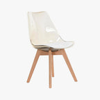 Cadeira Efeito Luminoso Bege 54X47X83 EAMES - Gato Preto