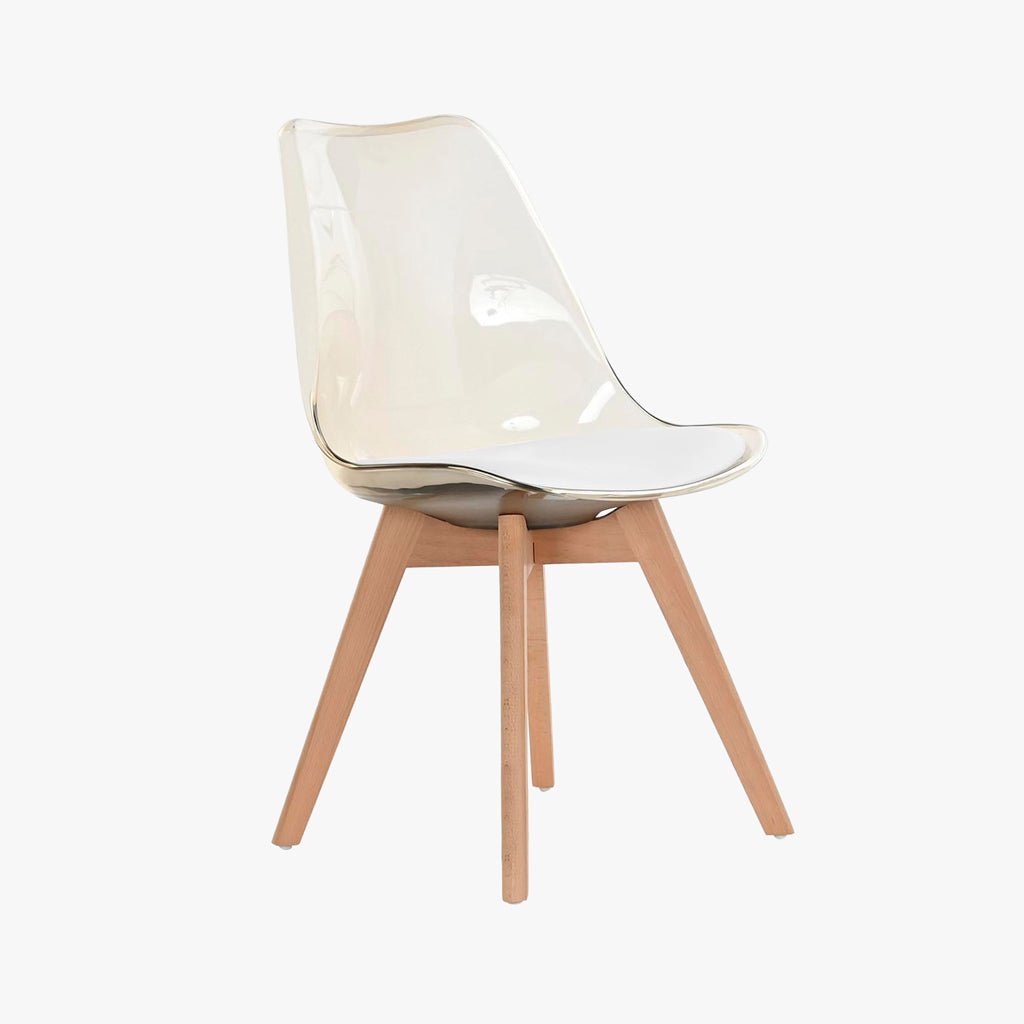 Cadeira Efeito Luminoso Bege 54X47X83 EAMES - Gato Preto