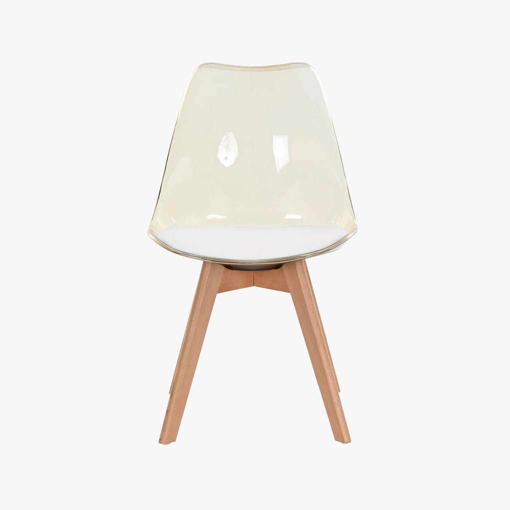 Cadeira Efeito Luminoso Bege 54X47X83 EAMES - Gato Preto