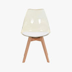 Cadeira Efeito Luminoso Bege 54X47X83 EAMES - Gato Preto
