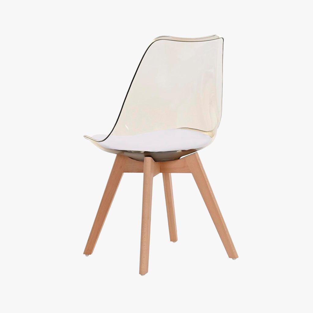 Cadeira Efeito Luminoso Bege 54X47X83 EAMES - Gato Preto