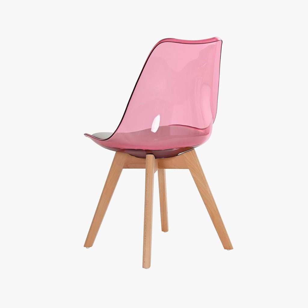 Cadeira Efeito Luminoso Rosa 54X47X83 EAMES - Gato Preto