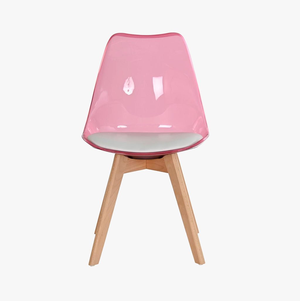 Cadeira Efeito Luminoso Rosa 54X47X83 EAMES - Gato Preto