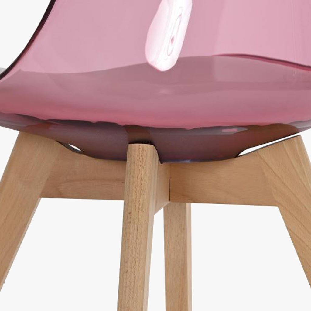 Cadeira Efeito Luminoso Rosa 54X47X83 EAMES - Gato Preto