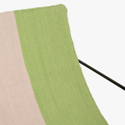 Cadeira em Metal e Tecido Branco e Verde MIRISSA - Gato Preto