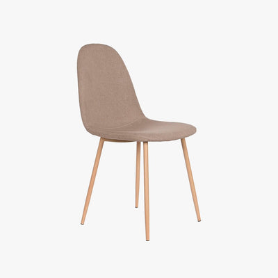 Cadeira em Tecido Bege com Pés efeito Madeira 44X51X91 EAMES - Gato Preto