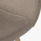 Cadeira em Tecido Bege com Pés efeito Madeira 44X51X91 EAMES - Gato Preto