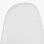 Cadeira em Tecido Branco com Pés Efeito Madeira 44X51X85 EAMES - Gato Preto