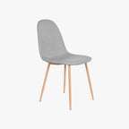 Cadeira em Tecido CInza com Pés Efeito Madeira 44X51X90 EAMES - Gato Preto