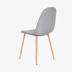 Cadeira em Tecido CInza com Pés Efeito Madeira 44X51X90 EAMES - Gato Preto