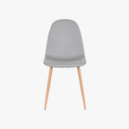 Cadeira em Tecido CInza com Pés Efeito Madeira 44X51X90 EAMES - Gato Preto