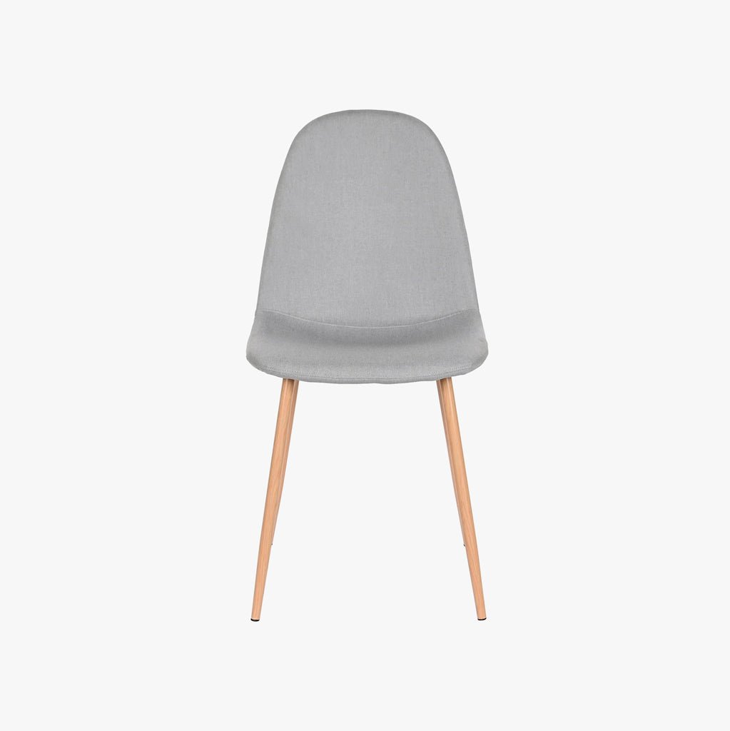 Cadeira em Tecido CInza com Pés Efeito Madeira 44X51X90 EAMES - Gato Preto