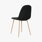 Cadeira em Tecido Preto com Pés Efeito Madeira 44X51X85 EAMES - Gato Preto