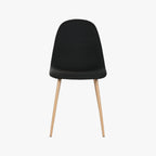 Cadeira em Tecido Preto com Pés Efeito Madeira 44X51X85 EAMES - Gato Preto