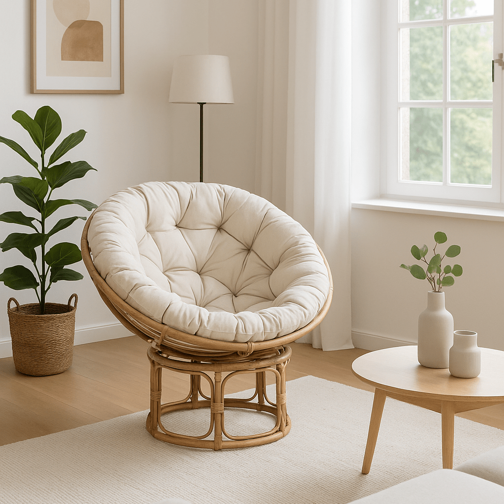 Cadeira Redonda Rotativa com Almofada MALVA - Gato Preto