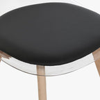 Cadeira Transparente Branca & Preto 54X47X83 EAMES - Gato Preto
