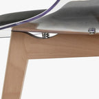 Cadeira Transparente Branca & Preto 54X47X83 EAMES - Gato Preto