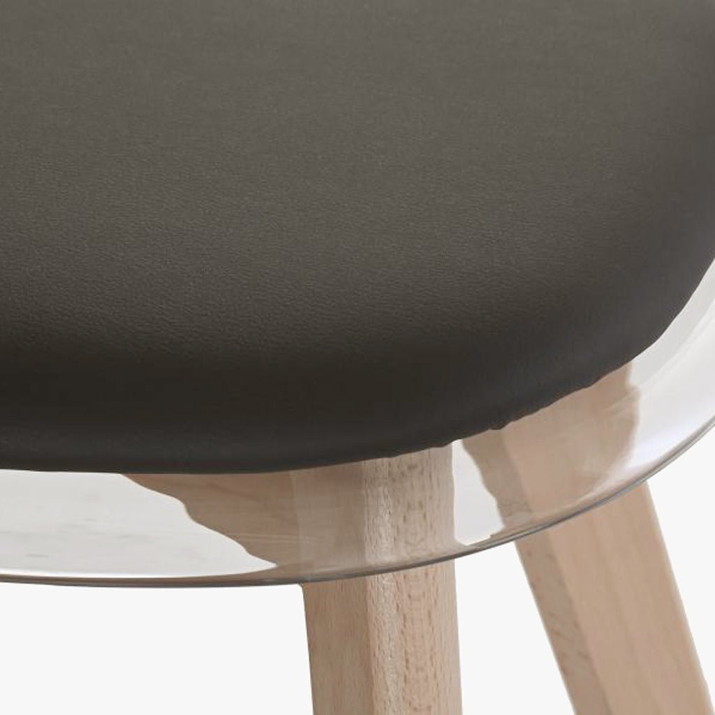 Cadeira Transparente Branca & Preto 54X47X83 EAMES - Gato Preto