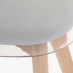 Cadeira Transparente Cinza 54X47X83 EAMES - Gato Preto