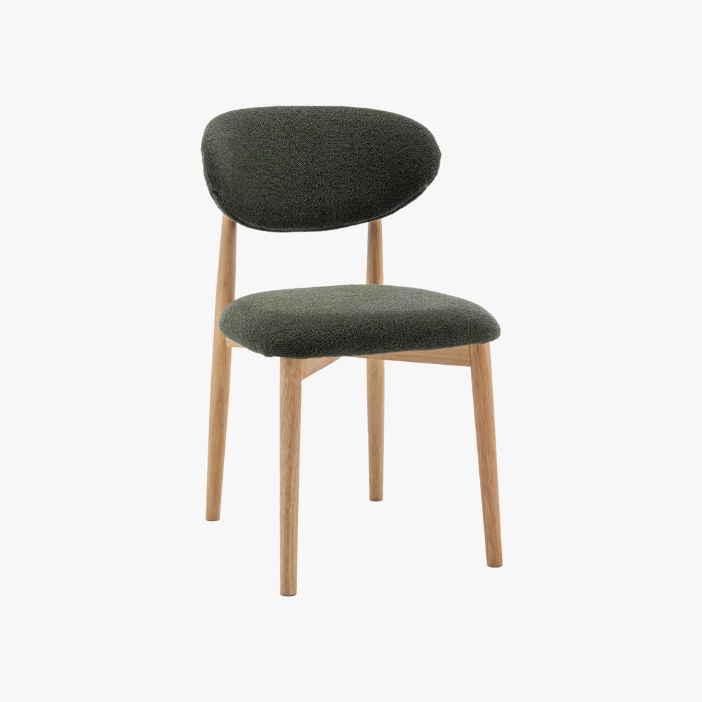 Cadeira Verde Escuro Sem Braços BREST - Gato Preto