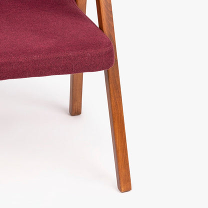 Cadeira Vermelha sem Braços RIGA - Gato Preto