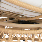 Sillón giratorio de ratán natural BALI