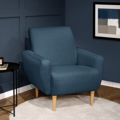 Cadeirão azul MARLON - Gato Preto