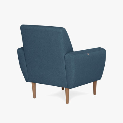 Cadeirão azul MARLON - Gato Preto