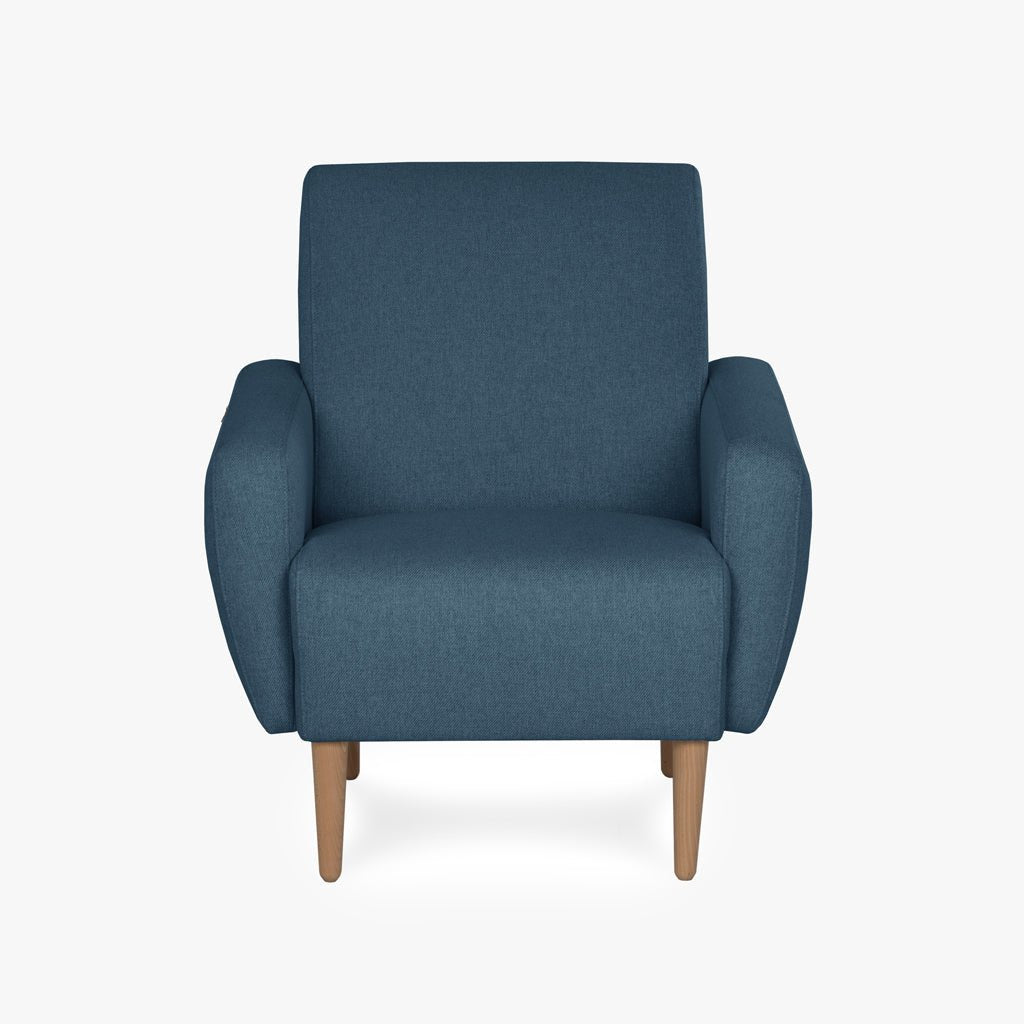 Cadeirão azul MARLON - Gato Preto