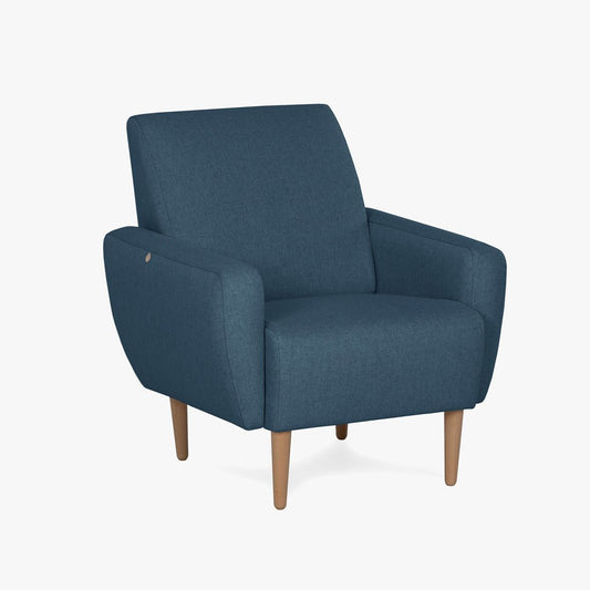 Cadeirão azul MARLON - Gato Preto