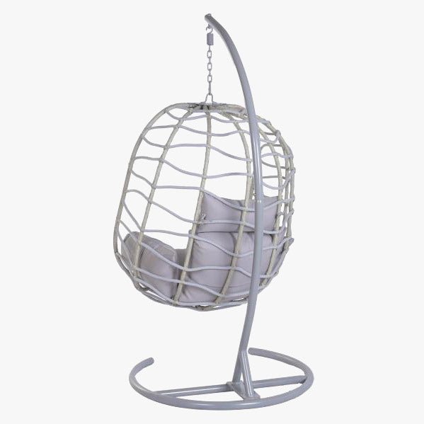Cadeirão Ball Spring Cinza Gato Preto