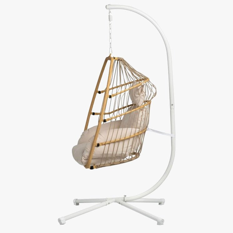 Cadeirão Ball Spring Rattan Gato Preto