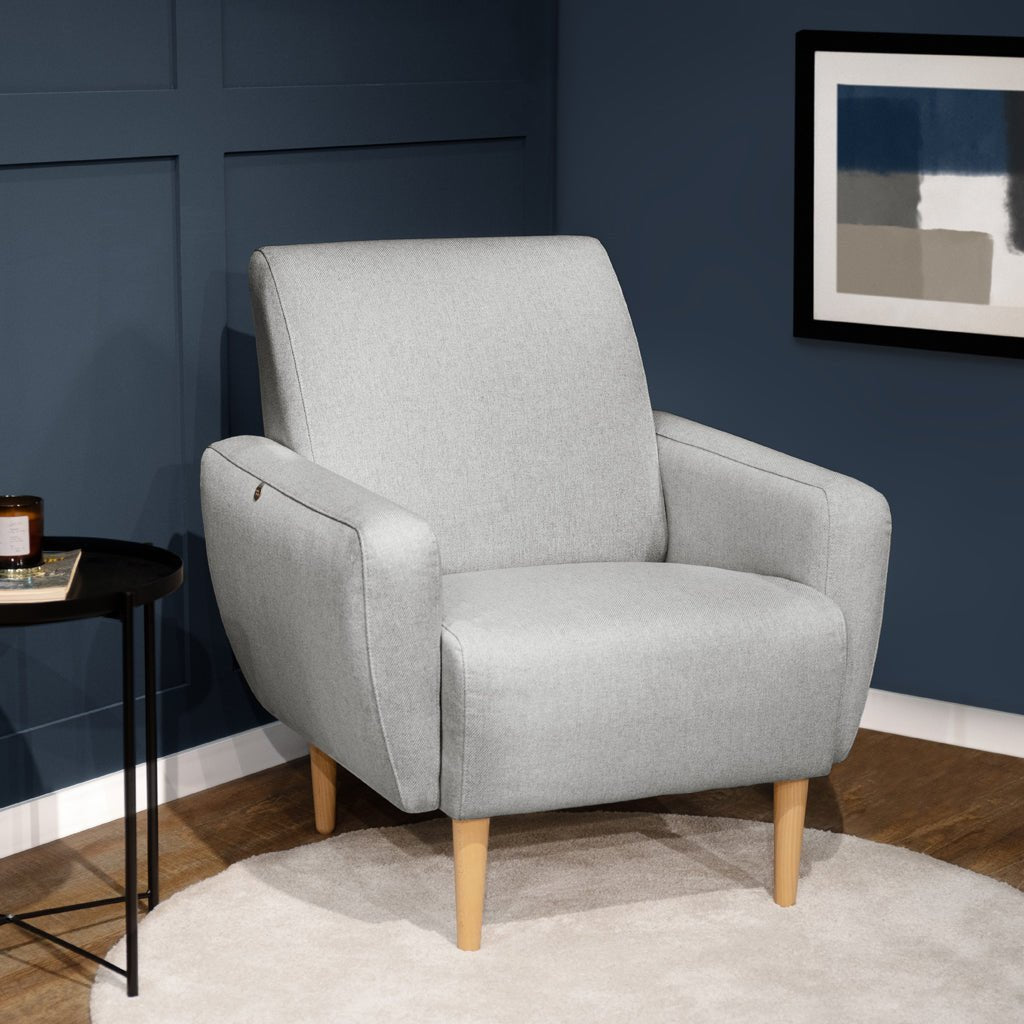 Cadeirão cinza MARLON - Gato Preto