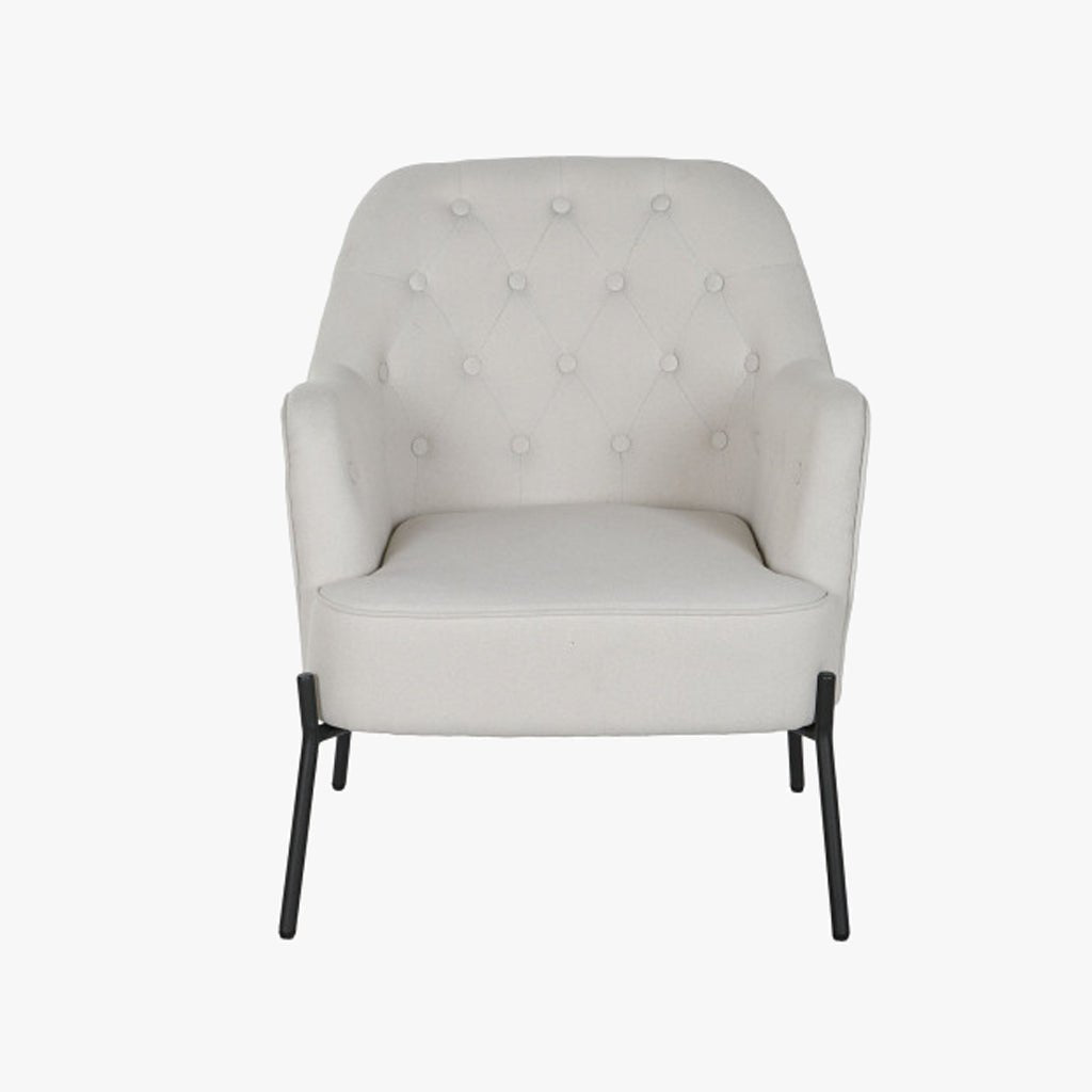 Cadeirão Cosmopolite Capitóné | Bege | 65x73x79,5 cm - Gato Preto