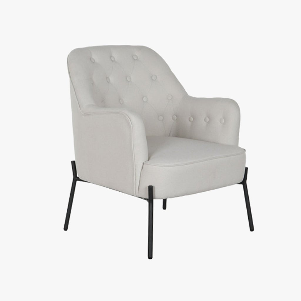 Cadeirão Cosmopolite Capitóné | Bege | 65x73x79,5 cm - Gato Preto