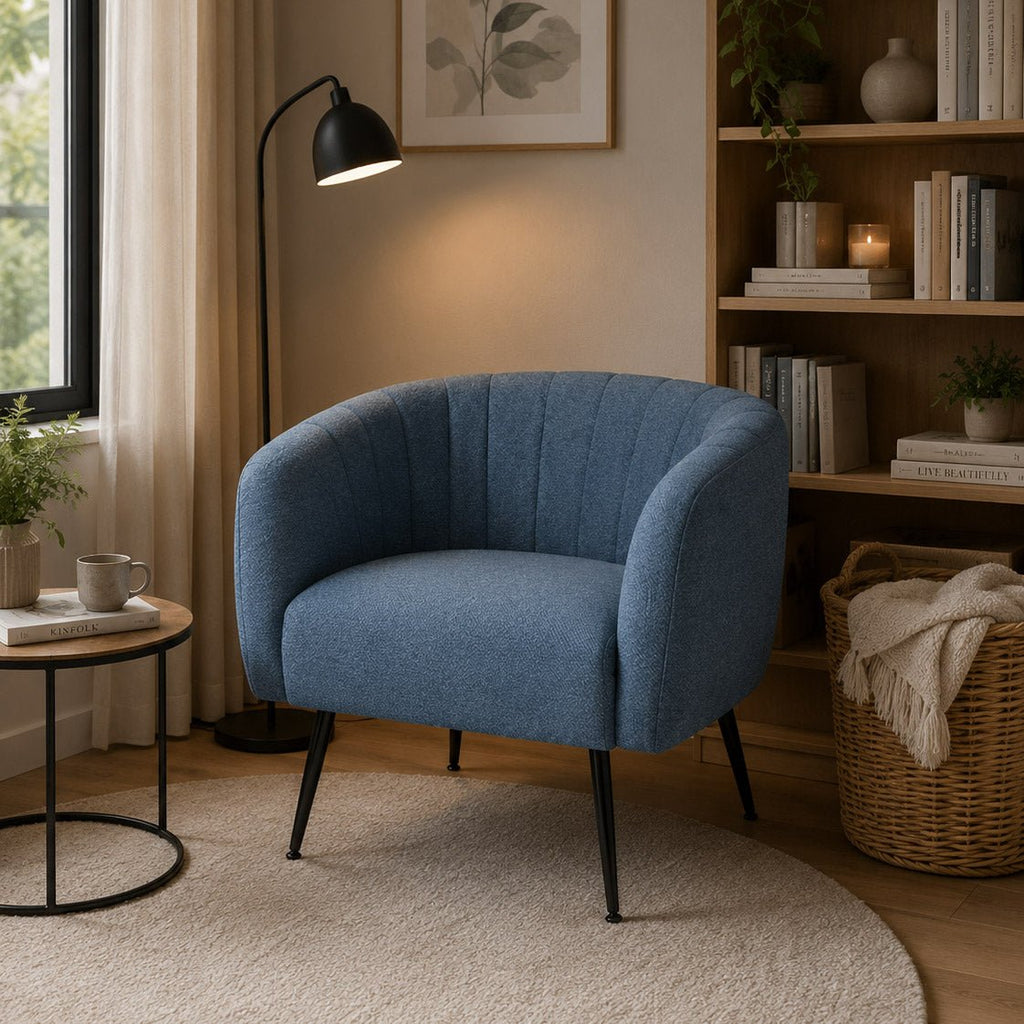 Cadeirão Cosmopolite com Braços | Azul | 81x75x73 cm - Gato Preto