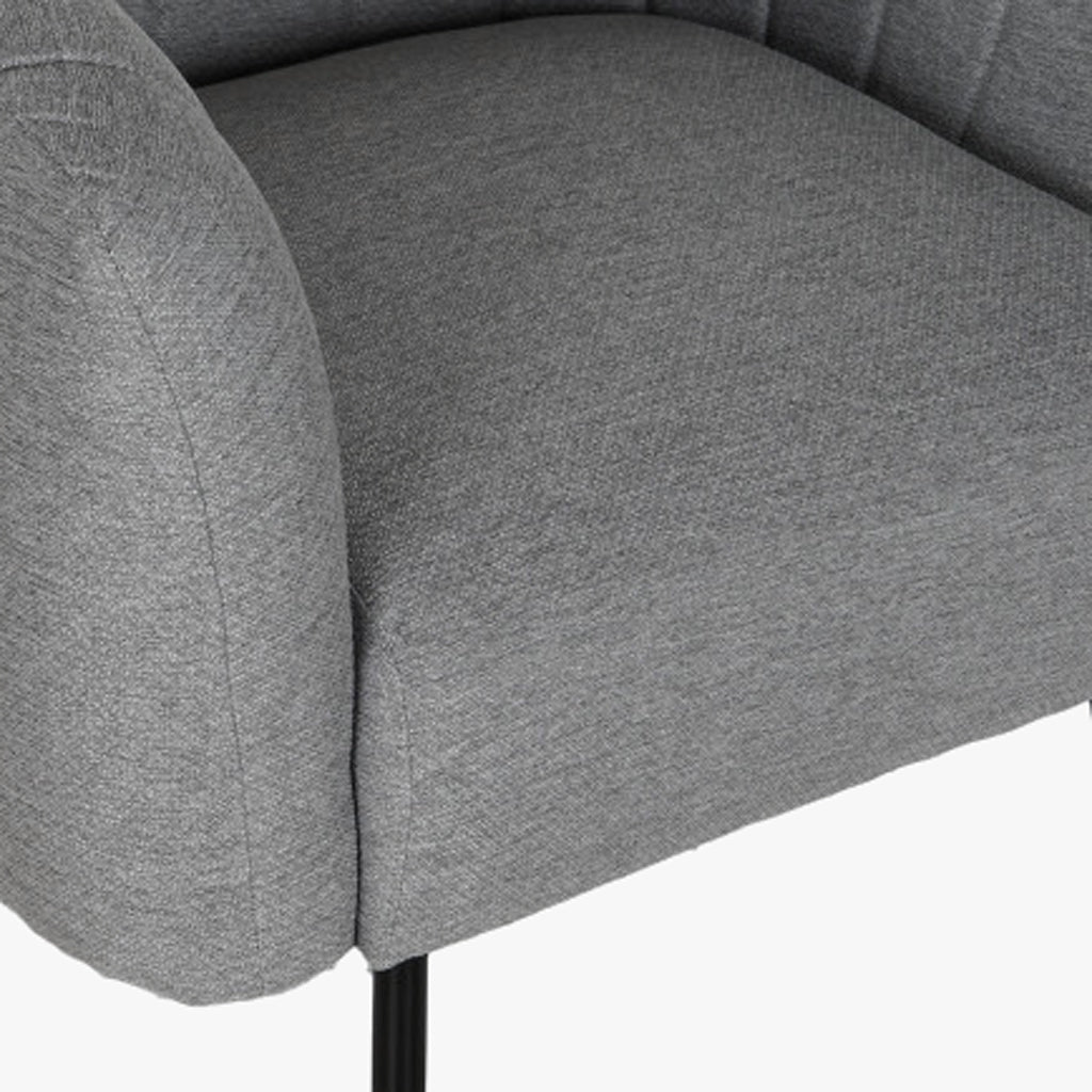 Cadeirão Cosmopolite com Braços | Cinza | 81x75x73 cm - Gato Preto