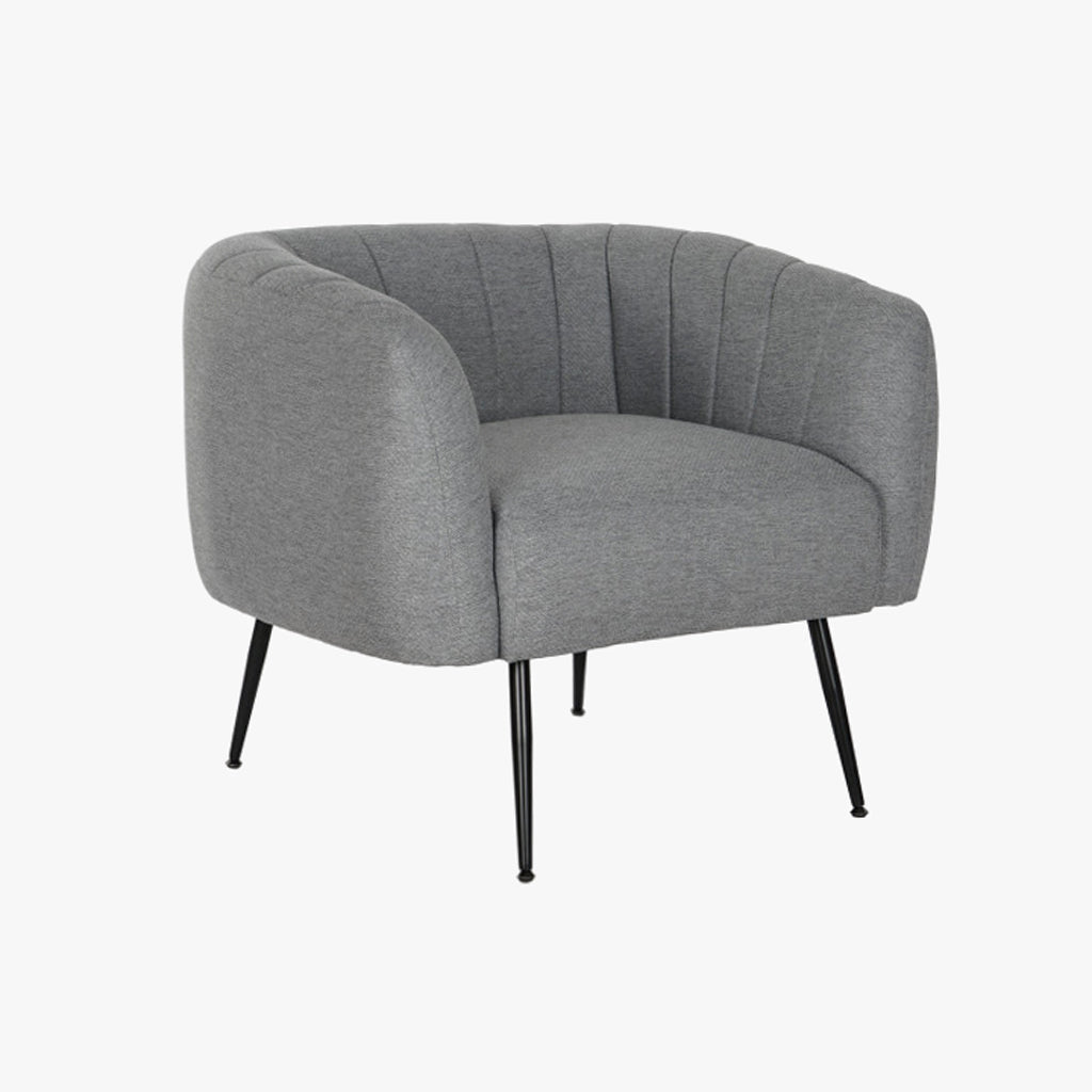 Cadeirão Cosmopolite com Braços | Cinza | 81x75x73 cm - Gato Preto