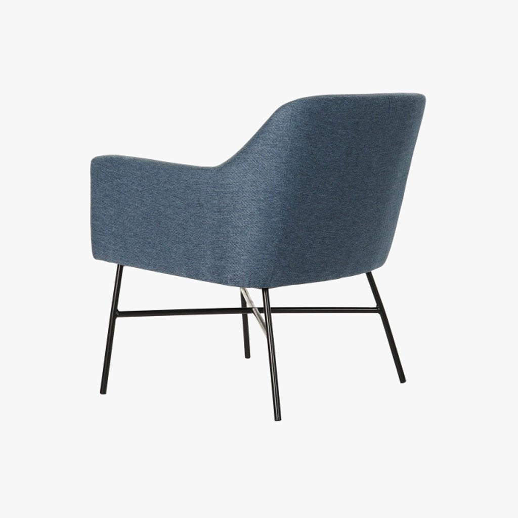 Cadeirão Cosmopolite Pé em Metal | Azul | 66x62x75 cm - Gato Preto