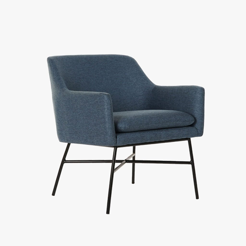 Cadeirão Cosmopolite Pé em Metal | Azul | 66x62x75 cm - Gato Preto