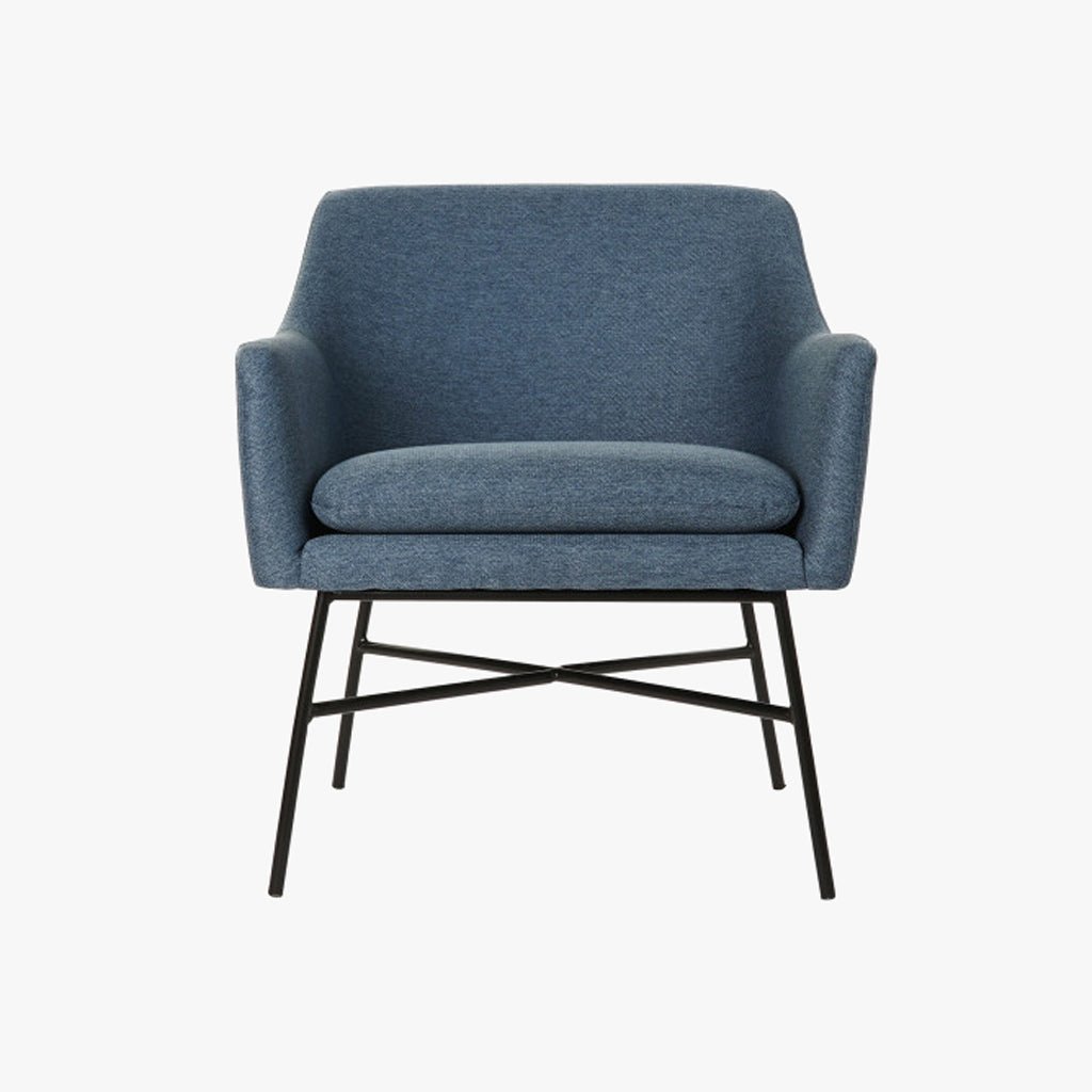 Cadeirão Cosmopolite Pé em Metal | Azul | 66x62x75 cm - Gato Preto