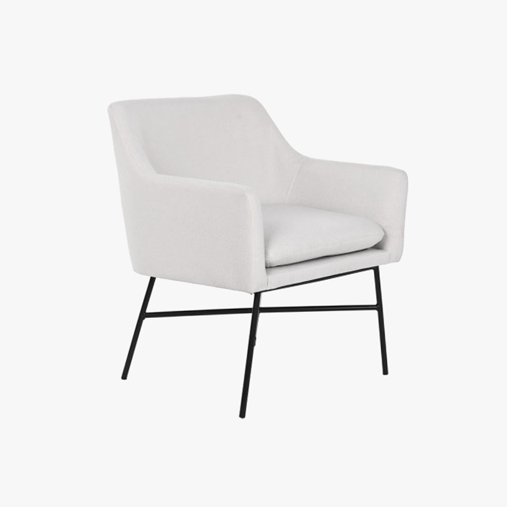 Cadeirão Cosmopolite Pé em Metal | Bege | 66x62x75 cm - Gato Preto